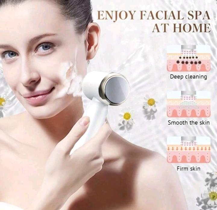 6-In-1 Rechargeable Electric LED Facial Cleansing Brush Set