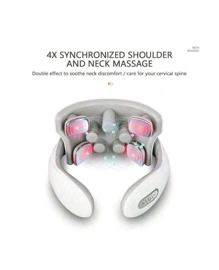 Intelligent Electric Rechargeable Heated Magnetic Pulse Neck Massager