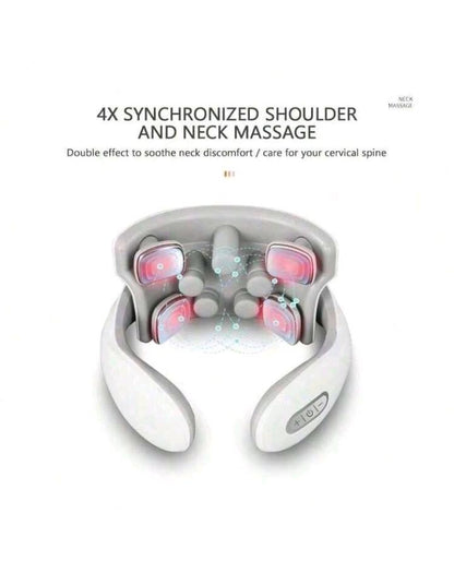 Intelligent Electric Rechargeable Heated Magnetic Pulse Neck Massager