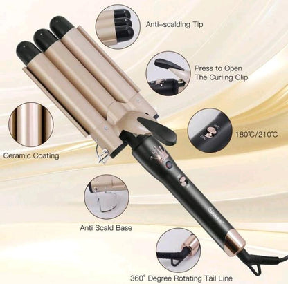 WavePro 3-Barrel Hair Waver